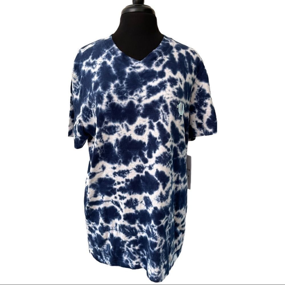 True Religion Loungewear Tie Dye V-Neck Tee Sz M